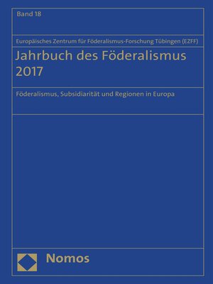 cover image of Jahrbuch des Föderalismus 2017